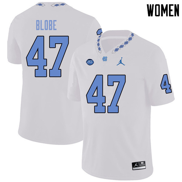 Jordan Brand Women #47 Sam Blobe North Carolina Tar Heels College Football Jerseys Sale-White